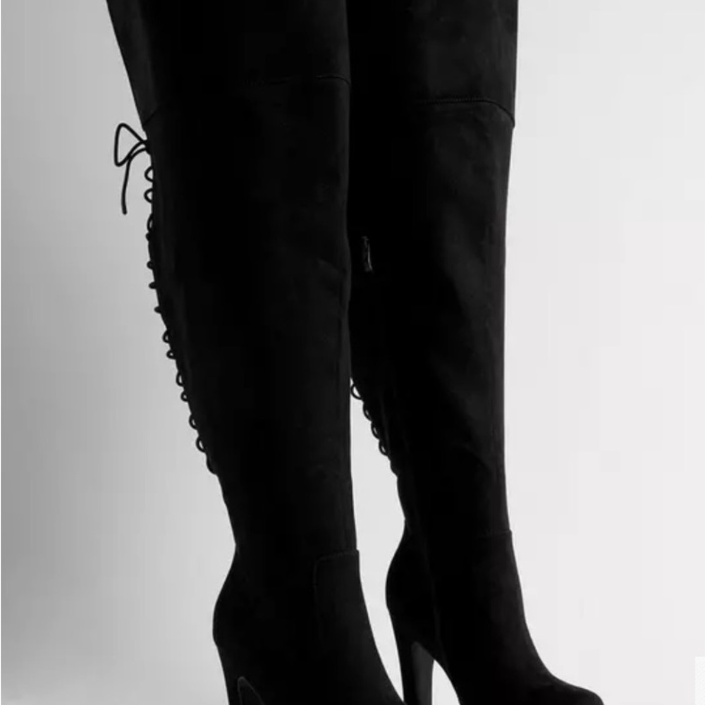 Torrid Black Over the Knee Boots with Sleek Silhouette
